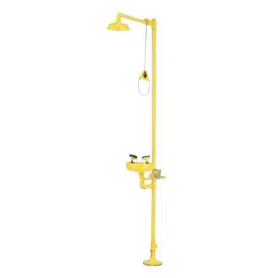 Image for Polyurethane coated corrosion resistant 30 gpm shower, 8.0 gpm eye/facewash