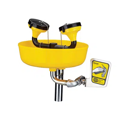 изображение для Supply Pipe Mount Eye/Facewash Yello-Bowl®, 8.0 gpm ABS Facewash Heads