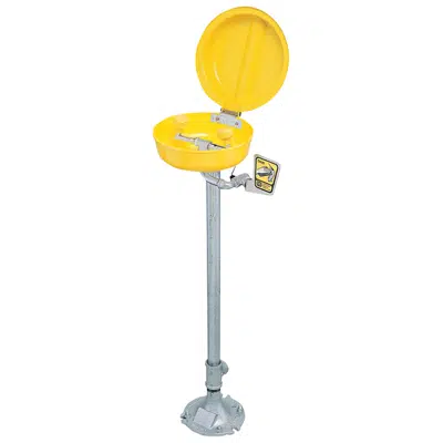 изображение для Pedestal Mount Eyewash Yello-Bowl®, 2.4 gpm Acetal Eyewash Heads, PBC Pedestal Mounted