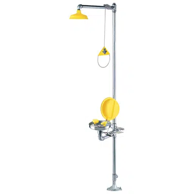 画像 Combination Shower: Galvanized Pipe 30 gpm Shower, 8.0 gpm Eye/Facewash Emergency Safety Shower, Bowl Cover