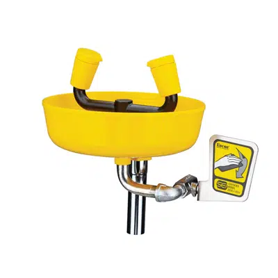 Image for Supply Pipe mount eyewash Yello-bowl®, 3.2 gpm ABS eyewash heads