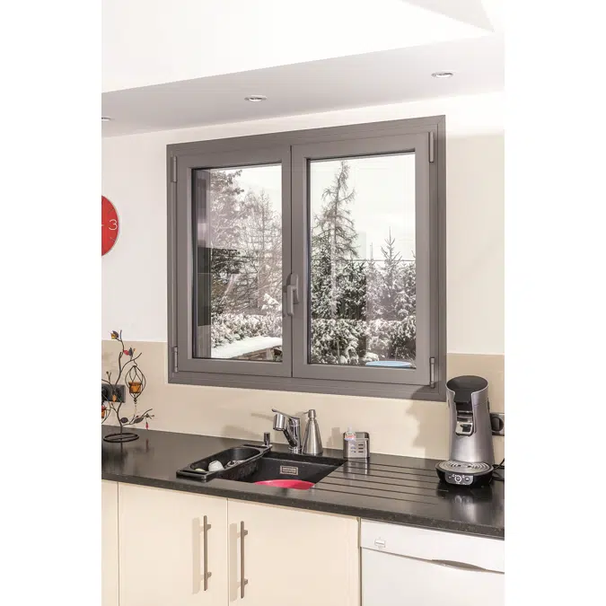 Window with hidden opening,1 leaf inward opening Espace® 70TH+