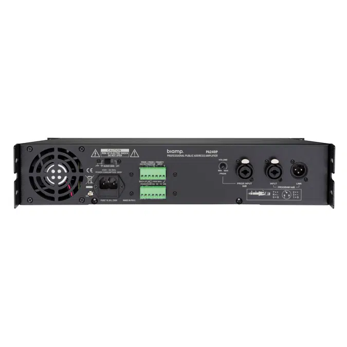 PA240P 1-Channel Power Amplifier, 1 x 240W @ 100V