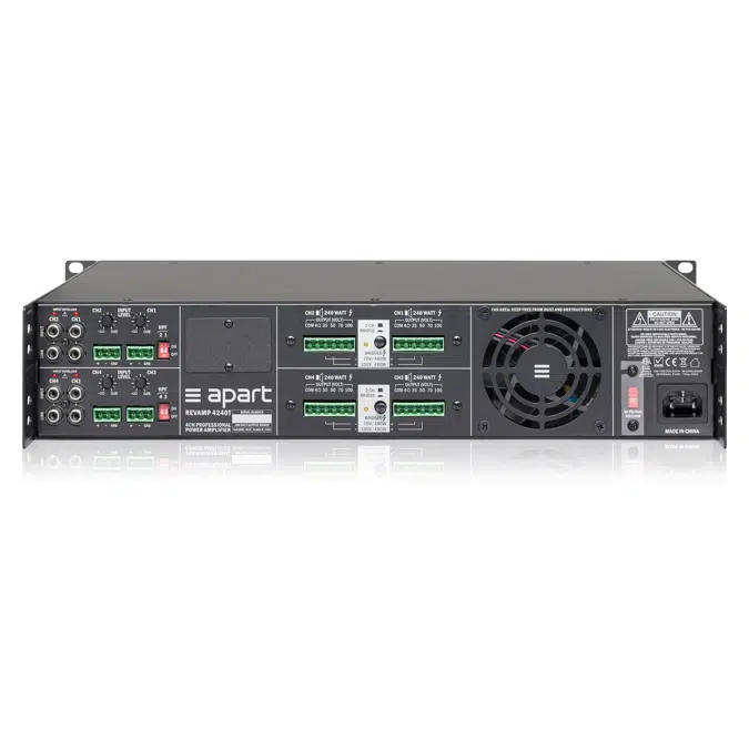 REVAMP4240T 4-Channel 100V Bridgeable Digital Power Amplifier, 4 x 240W