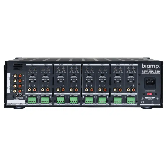 REVAMP1680 16-Channel Bridgeable Digital Power Amplifier, 16 x 80W