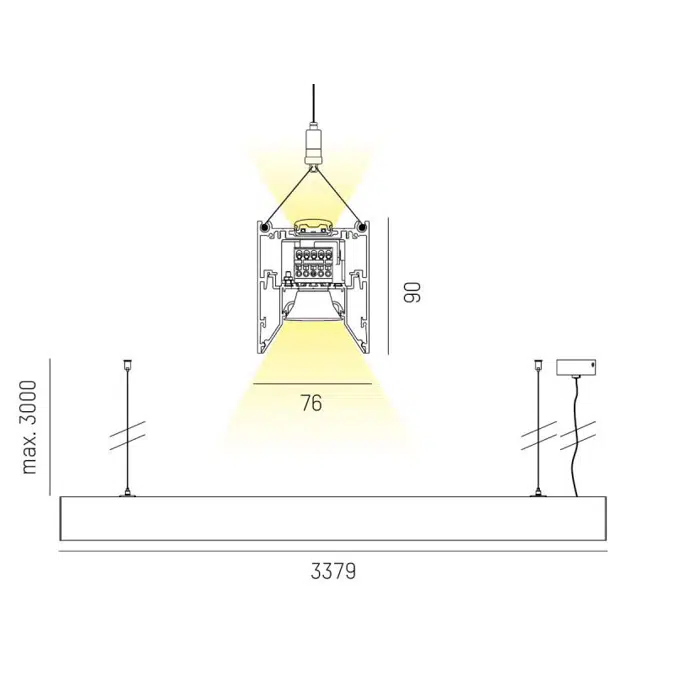 Log Out 2.1 Bina Lens Pendant indirect