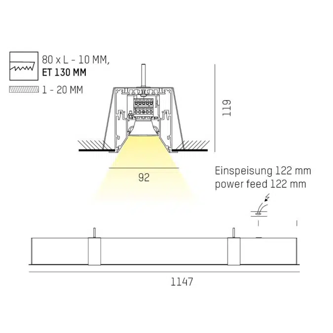 Log In 2.1 Bina Lens Recessed