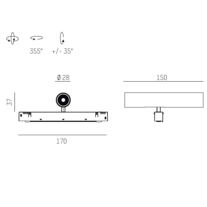 VALO SPOT SINGLE Systemstrahler