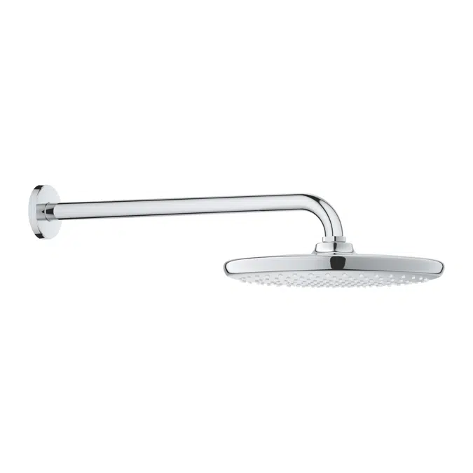 Tempesta 250 Wall mounted shower head set, 380 mm projection, 1 jet