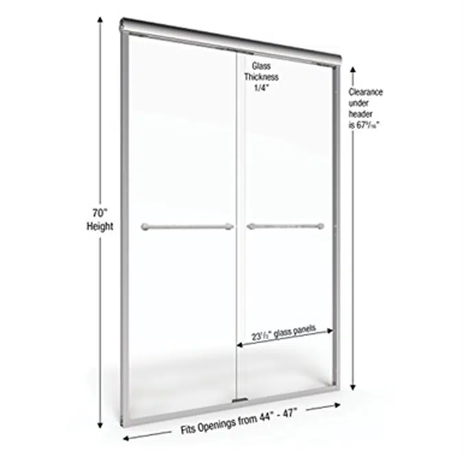 Basco 4500 Infinity Semi-Frameless Sliding Shower Door