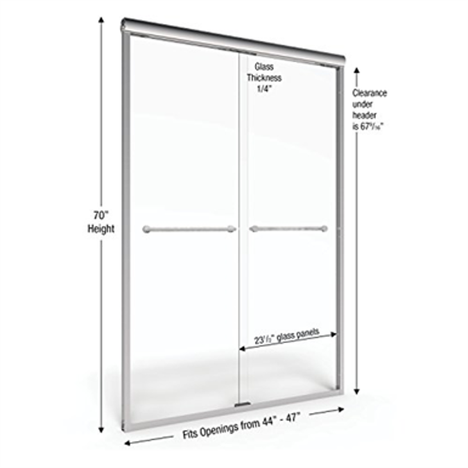 BIM objects Free download! Basco 4500 Infinity SemiFrameless Sliding