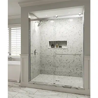 Basco 5500A Rotolo Semi-Frameless Sliding Shower Door图像