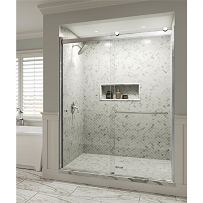BIM 对象 免费下载！ Basco 5500A Rotolo SemiFrameless Sliding Shower Door