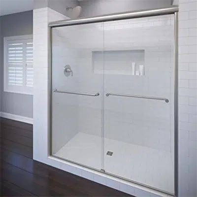 Image for Basco 3850A Celesta Semi-Frameless Sliding Shower Door