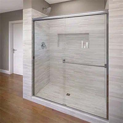 Image for Basco 3500A Classic Semi-Frameless Sliding Shower Door