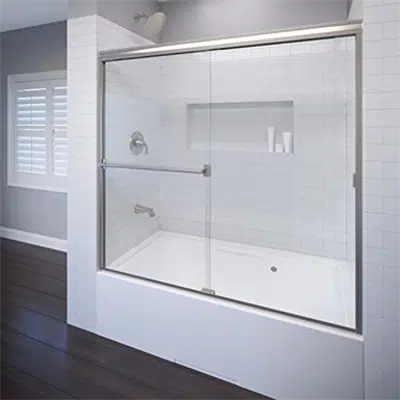 Basco 3400A Classic Semi-Frameless Sliding Tub Door图像