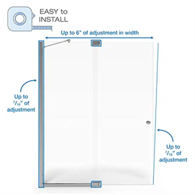 Basco CANA-935 Cantour Frameless Shower Door