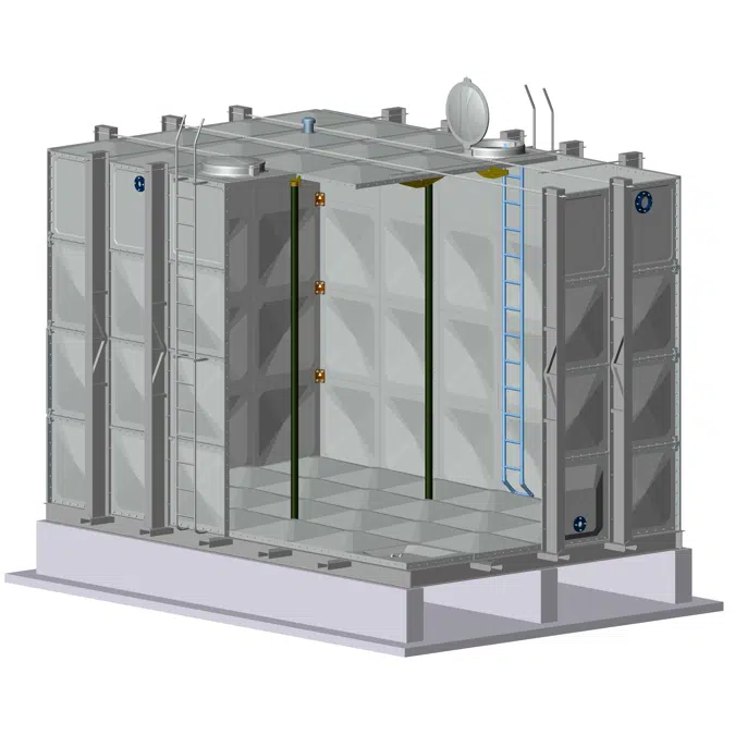 FRP Modular Water Storage Tank, 4m or 13.1ft High