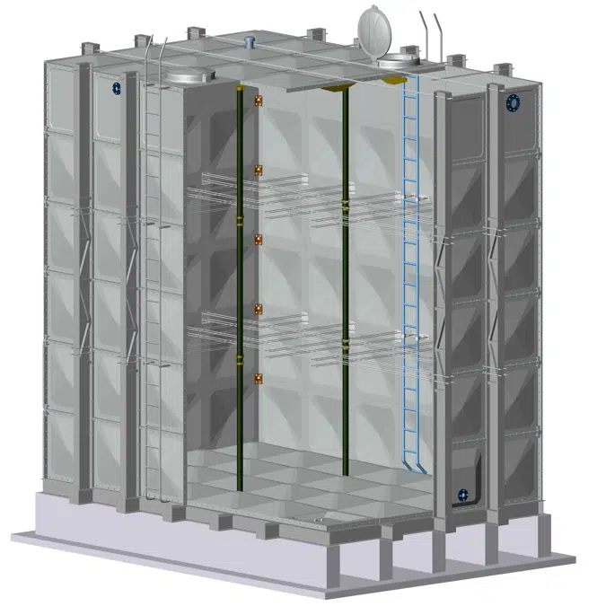 FRP Modular Water Storage Solution, 6m or 19.7ft High