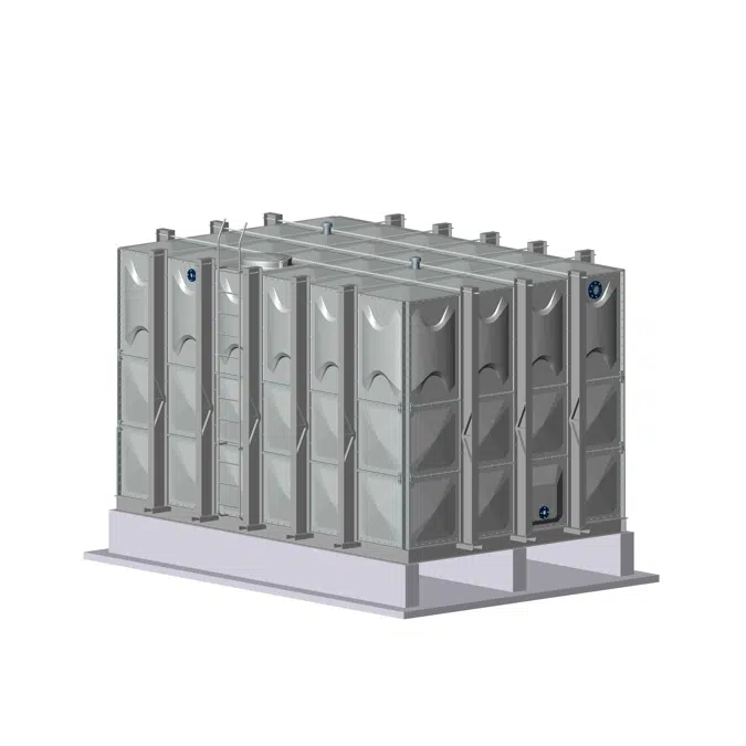 FRP Modular Water Storage Tank, 3.5m or 11.5ft High