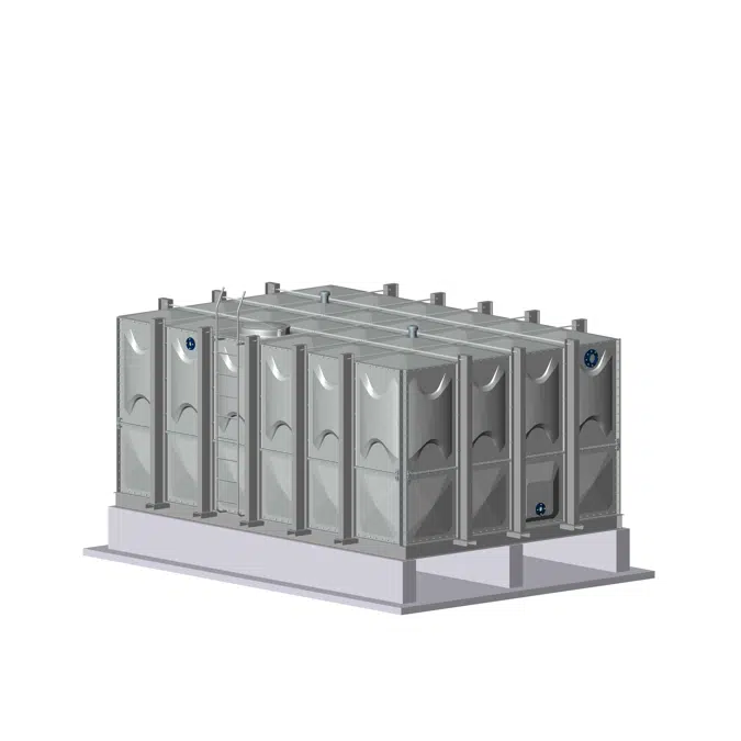 FRP Modular Water Storage Solution, 2.5m or 8.2ft High