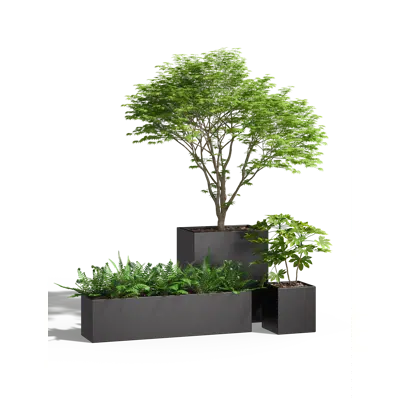 kuva kohteelle Wilshire Planters, Steel Rectangle & Square