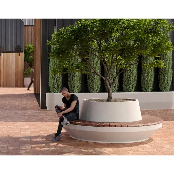 Paso Circular Planter Bench