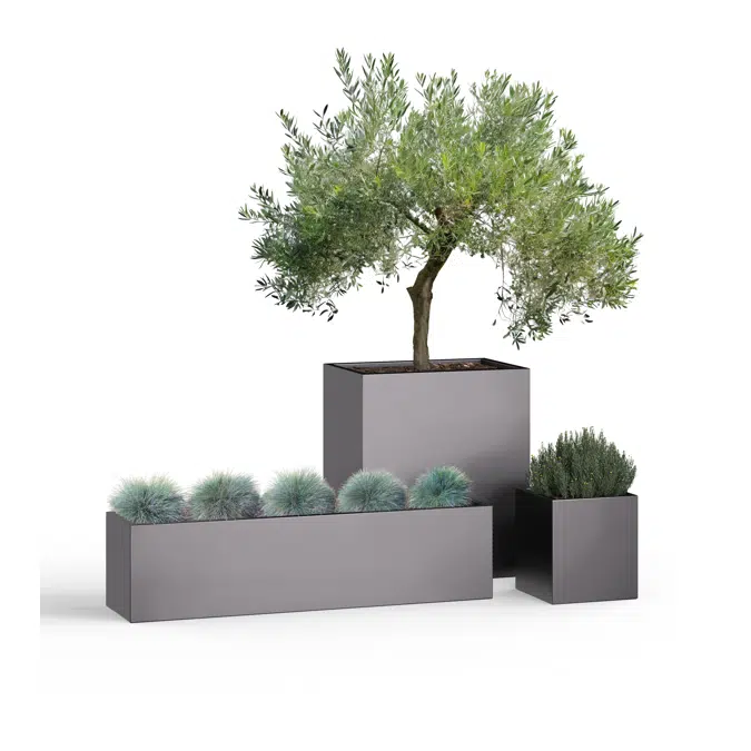 Wilshire Planters, Aluminum Rectangle & Square