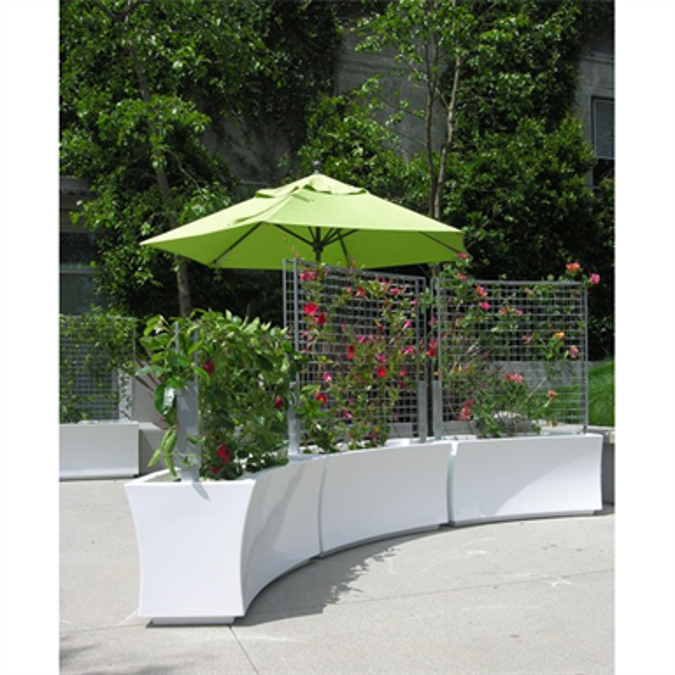 greenscreen®:  Cafe Series™ Planters with Trellis Panels