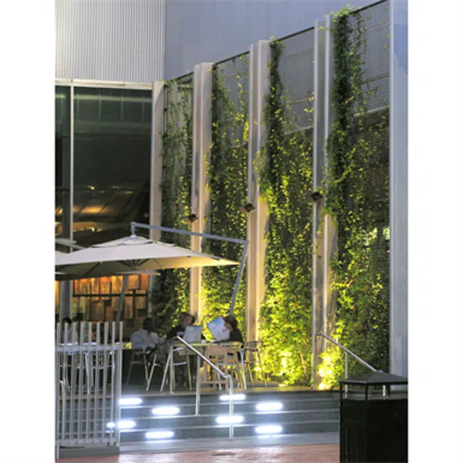 Greenscreen:  Freestanding green facade/trellis