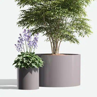 Image for Wilshire Planters, Aluminum Round