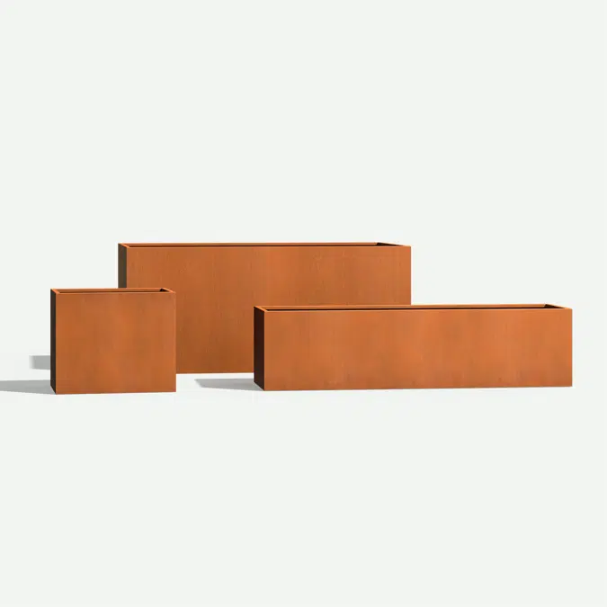 Wilshire Planters, Weathering Steel Rectangle & Square