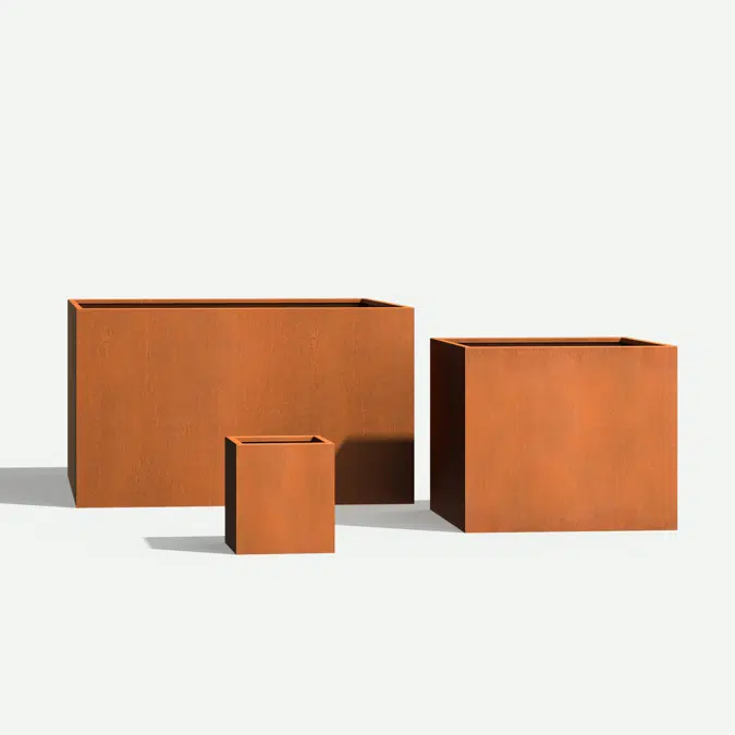 Wilshire Planters, Weathering Steel Rectangle & Square