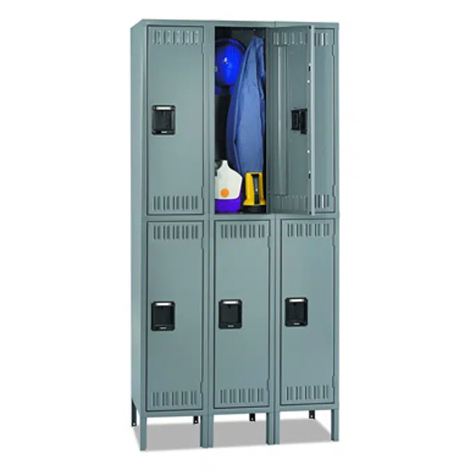 Tennsco DTS1218363MG Double Tier Locker with Legs