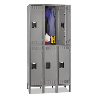 изображение для Tennsco DTS1218363MG Double Tier Locker with Legs