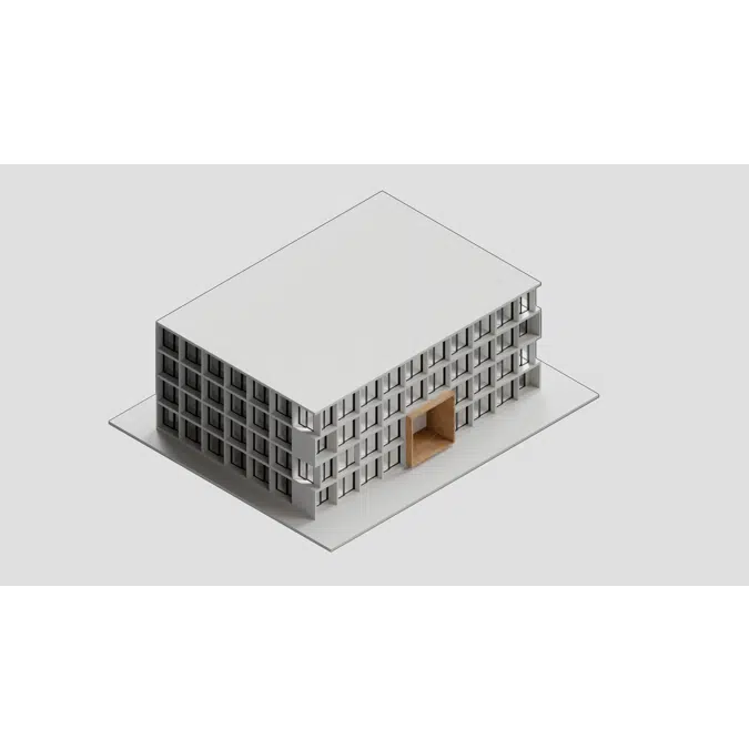 Metallic Grid Facade