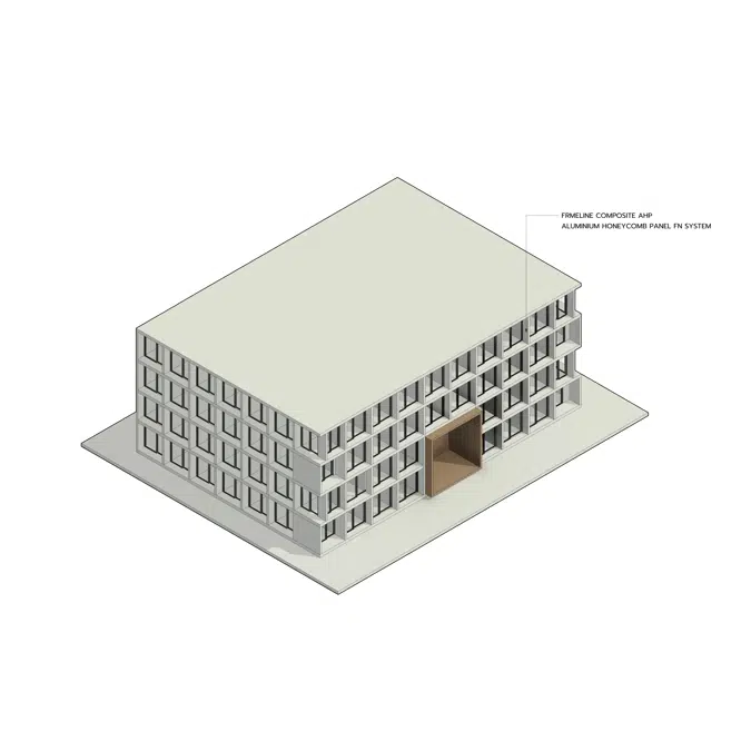 Metallic Grid Facade