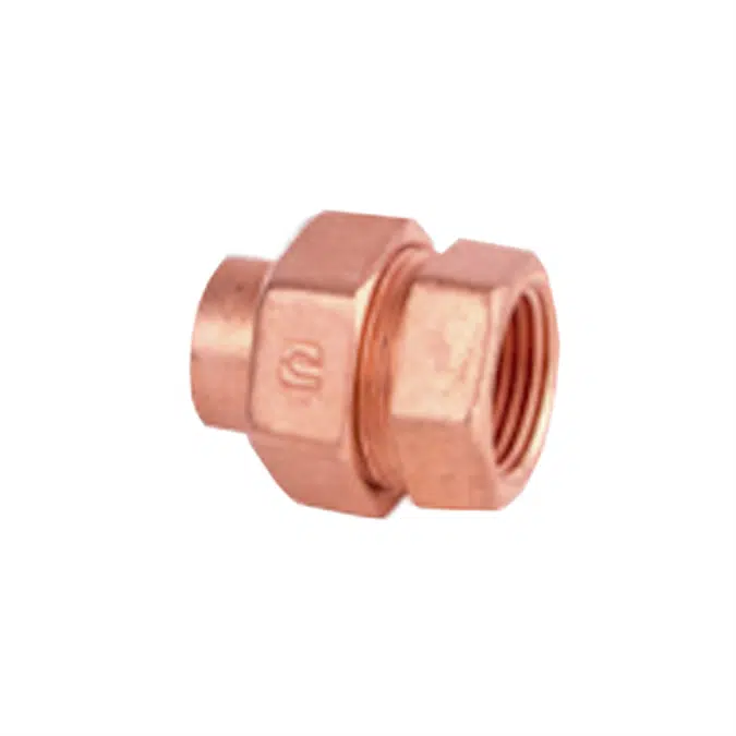 Copper nut with internal thread copper to copper