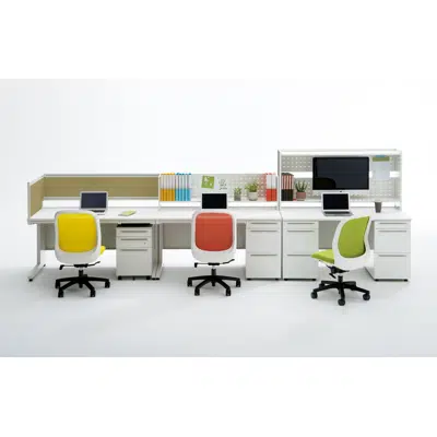 afbeelding voor US-1 両袖机（A-3段袖×A-3段袖） D700多量収納タイプ