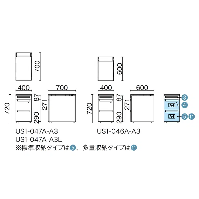 US-1脇机（A-3段袖）