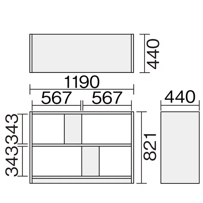 Vicenda Series Office-Shelf