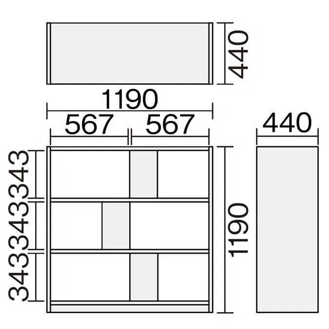 Vicenda Series Office-Shelf