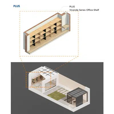 Зображення для Living Room PLUS Vicenda Series Office-Shelf