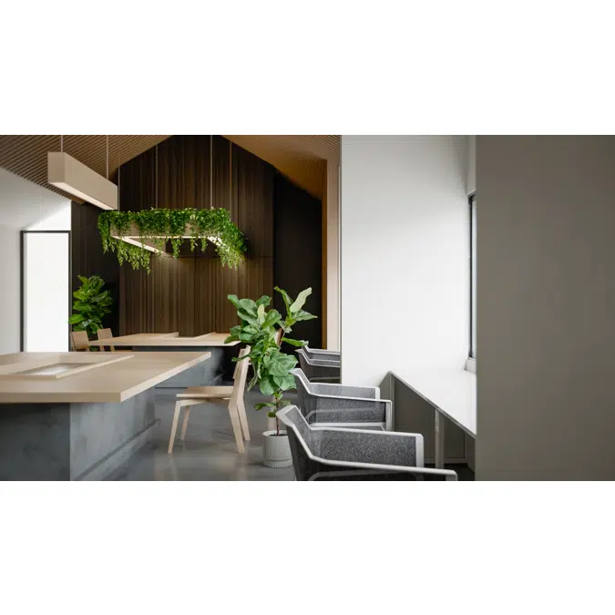 Restaurant Space PLUS SQ Desk with Wiring Port