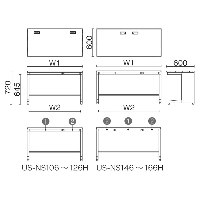 US-2  平机 L字脚