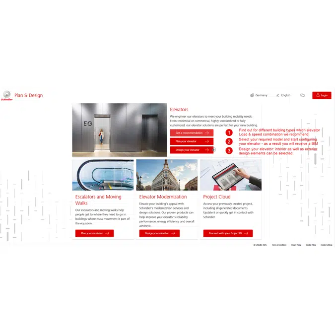 Schindler 5000 elevator / lift