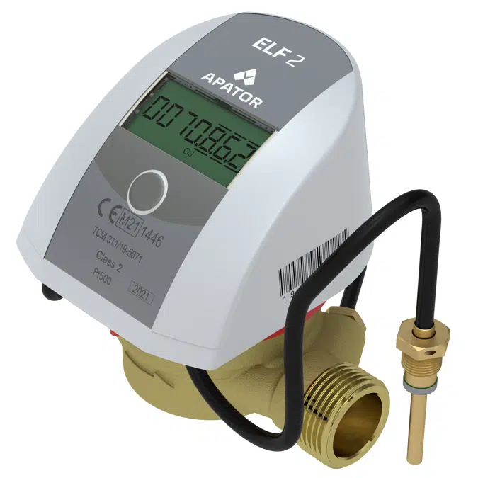 ELF2 2,5 Compact Heat Meter with Flow Transducer Type JS90-XX-TI