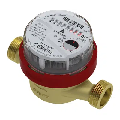 JS90 1,6-07 Smart D+ Vane-Wheel Single-Jet Dry Water Meter için görüntü