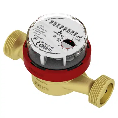 JS90 2,5-G1-02 SMART+ Vane-Wheel Single-Jet Dry Water Meter için görüntü