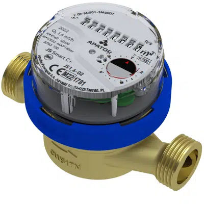 JS 2,5-02 SMART C+ Vane-Wheel Single-Jet Dry Water Meter için görüntü